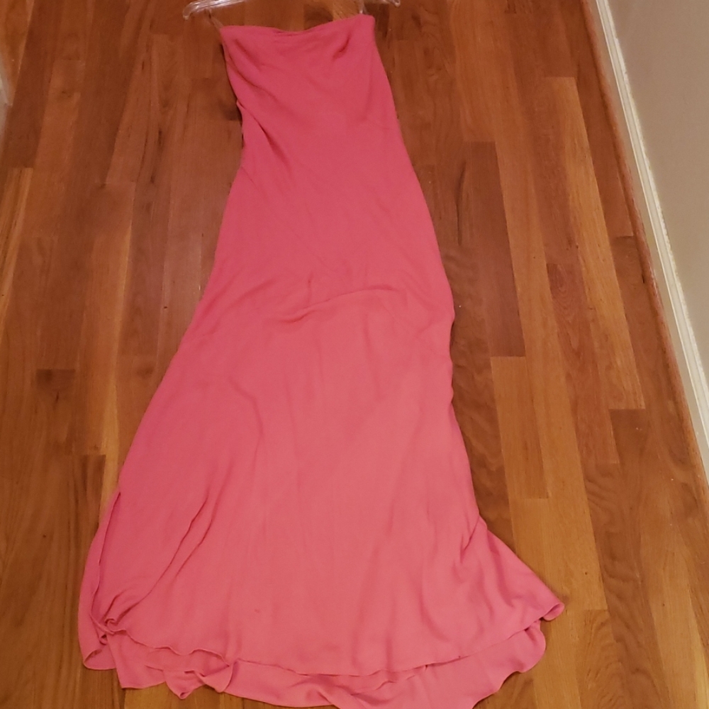 Pink evening dress